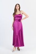 Vestito in raso con intreccio Collin's