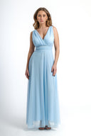 Vestito in tulle spalla larga 3584