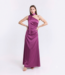 Vestito in raso monospalla 8017 Collin's