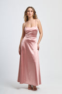 Vestito in raso con intreccio Collin's