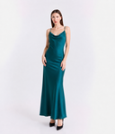 Vestito in raso con balza 8018 Collin's