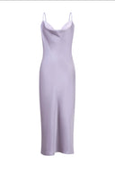 Vestito in raso con balza 8018 Collin's