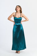 Vestito in raso con intreccio Collin's