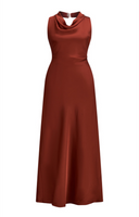 Vestito in raso scollo america e schiena nuda 8021 Collin's