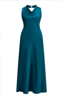 Vestito in raso scollo america e schiena nuda 8021 Collin's