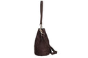 Borsa a secchiello scamosciato vera pelle Marzia Collin's