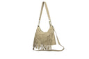 Borsa scamosciata con frange in vera pelle fiorella Collin's