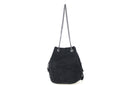 Borsa secchiello scamosciato con frange in vera pelle naima Collin's