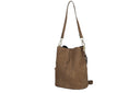 Borsa a secchiello scamosciato vera pelle Marzia Collin's