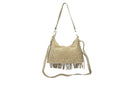 Borsa scamosciata con frange in vera pelle fiorella Collin's