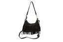 Borsa scamosciata con frange in vera pelle fiorella Collin's
