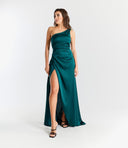 Vestito monospalla in raso Collin’s