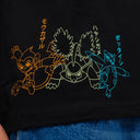 T-shirt Starters Evolution Pokemon Dolly Noire