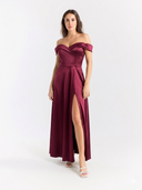 Vestito in raso con manica Collin's