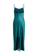 Vestito in raso con balza 8018 Collin's