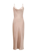 Vestito in raso con balza 8018 Collin's