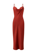Vestito in raso con balza 8018 Collin's