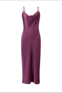 Vestito in raso con balza 8018 Collin's