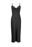Vestito in raso con balza 8018 Collin's