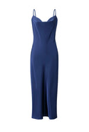 Vestito in raso con balza 8018 Collin's