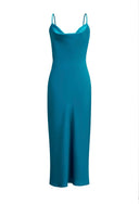 Vestito in raso con balza 8018 Collin's