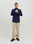 Camicia elegante slim blu navy Parker Jack&Jones