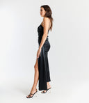 Vestito in raso con coda Collin's