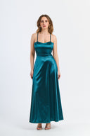 Vestito in raso con intreccio Collin's