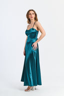Vestito in raso con intreccio Collin's