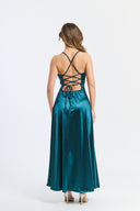 Vestito in raso con intreccio Collin's