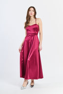 Vestito in raso con intreccio Collin's