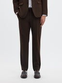 Pantalone slim marrone LIAM Selected