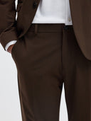 Pantalone slim marrone LIAM Selected