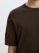 T-shirt in maglia torino Selected