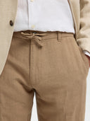 Pantalone misto lino straght fit Leroy Selected