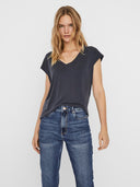 T-shirt a v filli Vero Moda
