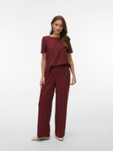 Pantalone a palazzo wide misto lino Mymilo Vero Moda