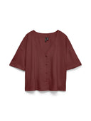 Camicia manica corta misto lino Mymilo Vero Moda