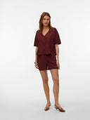 Camicia manica corta misto lino Mymilo Vero Moda