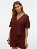 Camicia manica corta misto lino Mymilo Vero Moda