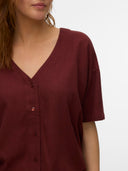 Camicia manica corta misto lino Mymilo Vero Moda