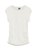 T-shirt smanicata con arricciatura Avasarah Vero Moda