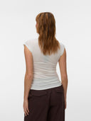 T-shirt smanicata con arricciatura Avasarah Vero Moda