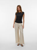 T-shirt smanicata con arricciatura Avasarah Vero Moda