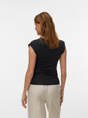 T-shirt smanicata con arricciatura Avasarah Vero Moda
