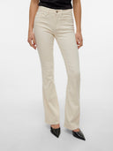 Jeans a zampa flash flare Ecru Vero Moda