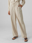 Pantalone misto lino largo Jesmilo Vero Moda