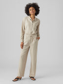 Pantalone misto lino largo Jesmilo Vero Moda