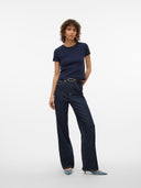 T-shirt top a costine Vero Moda