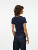 T-shirt top a costine Vero Moda